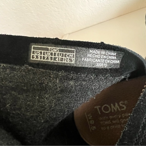 2/$30 TOMS Desert Wedge Suede Leather Bootie Black SZ 9.5 - Picture 10 of 12